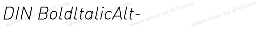 DIN BoldltalicAlt字体转换